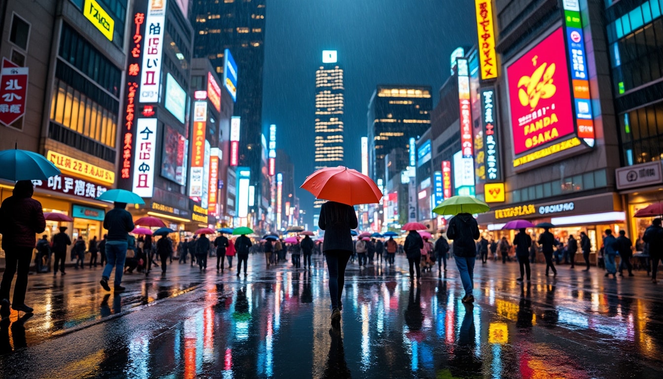 discover the weather patterns of osaka, focusing on rain and precipitation. learn about seasonal rainfall trends, average precipitation levels, and tips for enjoying the city despite wet weather.